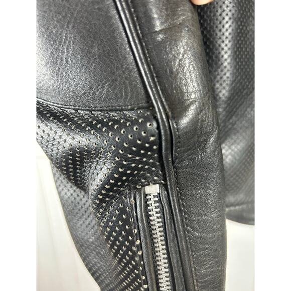 XPERT SPORT MOTORCYCLE BIKER genuine leather men’s JACKET size XL coloured back - Picture 15 of 16